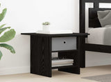 Bedside Table 2 pcs Black Oak 41 x 40 x 45 cm Engineered Wood 8000439