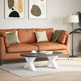 Coffee Table Legs X-Shaped 2 pcs White 50x cm Steel 4012937