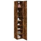 Slim Storage Cabinet Smoked Oak 40x42.5x225 cm Engineered Wood 3281277
