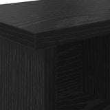 Wall-Mounted Coat Rack with Shelf Black Oak 100 x 16 x 26 cm 874324