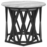 Side Table 2 pcs Grey Sonoma Engineered Wood and Steel 868246