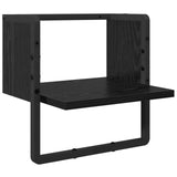 Wall Shelf Set 6 pcs Black Oak 100 x 25 x 30 cm Engineered Wood 882849