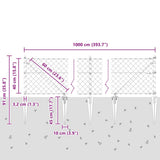 Welded Wire Fence with Spikes 10 x 0.4 m 3351210