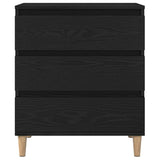 Sideboard with Drawer Black Oak 60 x 35 x 70 cm Engineered Wood 862595