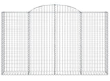 Arched Gabion Basket 200x30x160/180 cm Galvanised Iron 153488