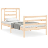 Bed Frame without Mattress 90x200 cm Solid Wood 3194686