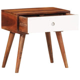 ZNTS Side Table 45x30x45 cm Solid Wood Acacia 4102371