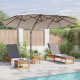 Umbrella Taupe 372 x 198 x 243 cm Polyester and Aluminium 42003378