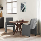 Dining Chairs with Wheel 2 pcs Dark grey 57 x 66 x 94 cm Fabric 42017808