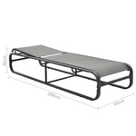 Sun Lounger Aluminium and Textilene 47843