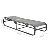 Sun Lounger Aluminium and Textilene 47843