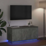 TV Cabinet with LED Concrete grey 100 x 38 x 49 cm 869669