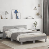 Bed Frame Grey Sonoma Engineered wood 140x190 cm Durable 3207439