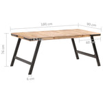 ZNTS Dining Table 180x90x76 cm Solid Mango Wood 288119