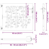 Garden Gate 85 x 100 cm Powder-coated steel Black Lockable 42015869