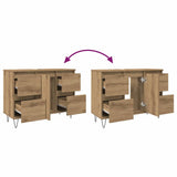 Bathroom Cabinet Artisan Oak 80x33x60 cm Engineered Wood 857236