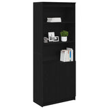 Highboard Black Oak 70x35x180 cm Engineered Wood 3328472