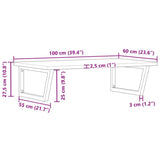 Basin Shelf Wall Mounted Steel and Solid Wood Beech 3302519