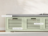 3-Drawer Shoe Storage Bench - Green T3398P423893