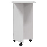 Rolling Cabinet with Drawers & Folding Top CORONA White 42040540