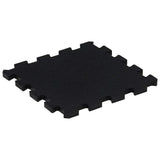 Rubber Floor Tiles 16 pcs Black 16 mm 30x30 cm 155671