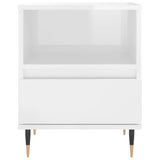 Bedside Cabinets 2 pcs High Gloss White 40x35x50 cm Engineered Wood 830609