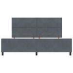 ZNTS Dark Grey Velvet Bed Frame 200x200 cm 3345030