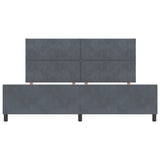 ZNTS Dark Grey Velvet Bed Frame 200x200 cm 3345030