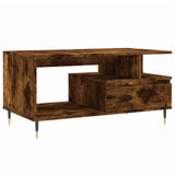 Coffee Table Smoked Oak 90x49x45 cm Engineered Wood 831017