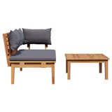 Garden Bench 2 pcs Brown Solid Teak wood 42006399
