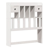 Bookcase Bed without Mattress White 90x200 cm Solid Wood Pine 3323951