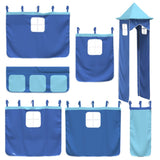 Curtains for Loft Bed with Tower Blue Polyester 835923