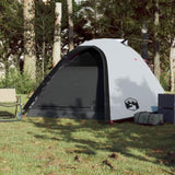 ZNTS Camping Tent Dome 4-Person White Blackout Fabric Waterproof 94338