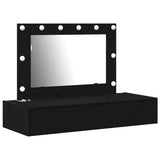 Dressing Table Black 100 x 40 x 70 cm Engineered Wood 865236
