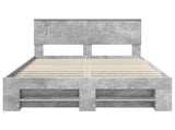 Bed Frame Concrete Grey 120 x 200 cm Engineered Wood 3408784