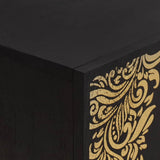 TV Cabinet with Drawer Black 105 x 33 x 46 cm Solid Mango Wood 4018822