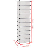 Interlocking Shoe Organiser with 10 Compartments White 244919