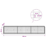 Gabion with 5 mm Wire and 5x10 cm Mesh 300x50x50 cm 3464712