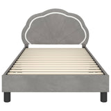 Children's Bed Frame with Headboard Light Grey 90 x 200 cm 42010922