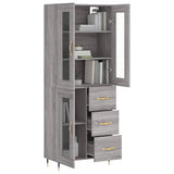 Highboard Grey Sonoma 69.5x34x180 cm Engineered Wood 3198583