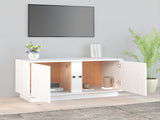 TV Cabinet White 80x35x40.5 cm Solid Wood Pine 814470