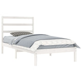 Bed Frame without Mattress White 90x200 cm Solid Wood Pine 3104919
