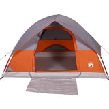 Camping Tent Dome 3-Person Grey and Orange Waterproof 94697