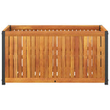 Garden Planter 85x45x44 cm Solid Wood Acacia and Steel 367611