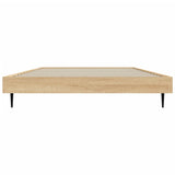 Bed Frame without Mattress Sonoma Oak 100x200 cm Engineered Wood 832264