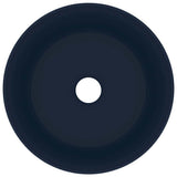 Luxury Wash Basin Round Matt Dark Blue 40x15 cm Ceramic 147012