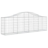 Arched Gabion Baskets 10 pcs 200x30x60/80 cm Galvanised Iron 3145396