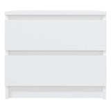 806194 Bed Cabinets 2 pcs White 50x39x43,5 cm Engineered Wood