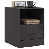 Bedside Cabinet Black 34.5x39x44 cm Steel 841751