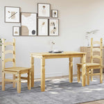 ZNTS 3 Piece Dining Set Panama Solid Wood Pine 3345194